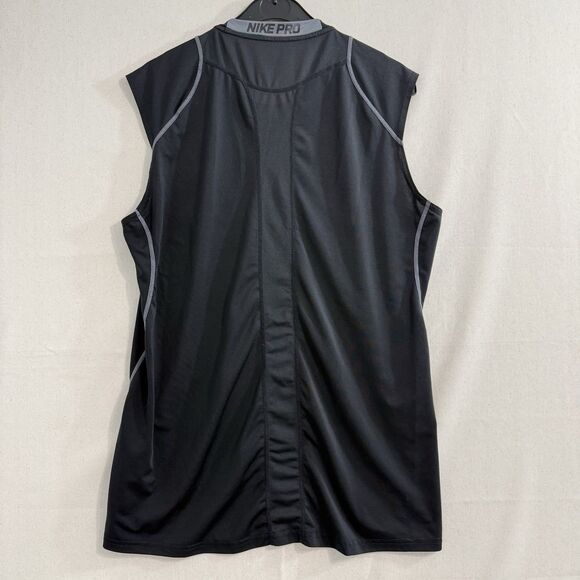 Men's Nike Dri Fit Tank Top Athletic Shirt Size Medium Black Fitted - Picture 2 of 11